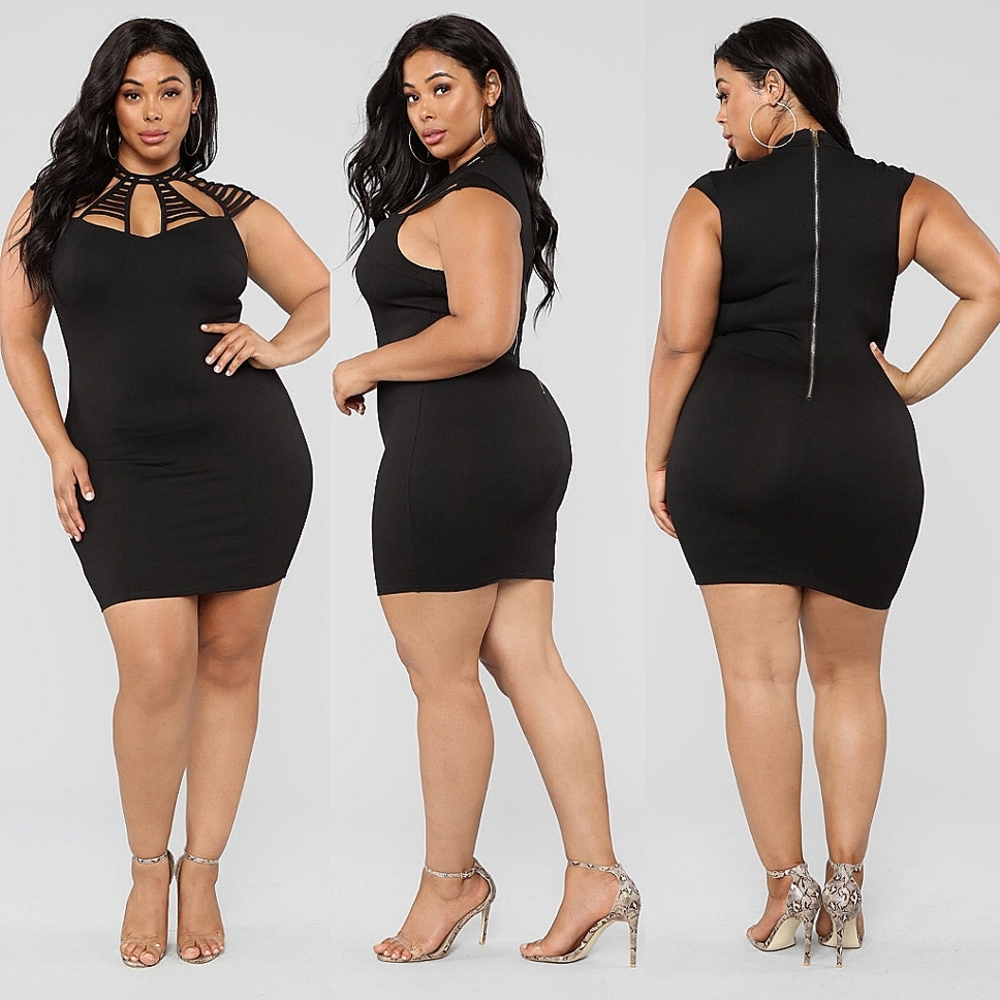 ☆Fashion Nova Stop & Stare Black Midi Dress☆